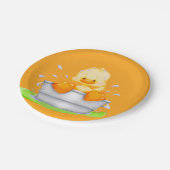 Duck in een Tub-Baby shower Papieren Bordje (Gekanteld)
