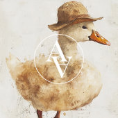 Duck in Pet Schilderen Whimsical Duckling Rustiek Poster