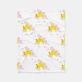 Duck in Pink Bubbles Fleece Deken (Voorkant)