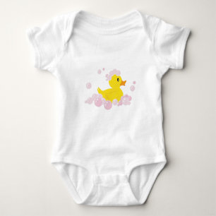 Duck in Pink Bubbles Romper