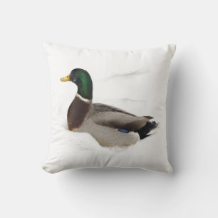 Duck in Snow Kussen