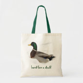 Duck in Snow Tote Bag (Voorkant)