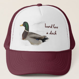 Duck in Snow Trucker Pet