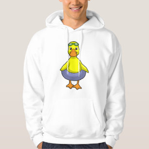 Duck in Swimming met Swim ring Hoodie