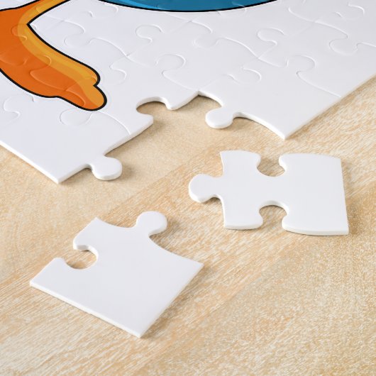 Duck in Swimming met Swim ring Legpuzzel (Zijkant)