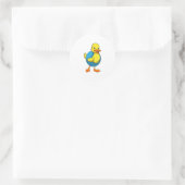 Duck in Swimming met Swim ring Ronde Sticker (Tas)