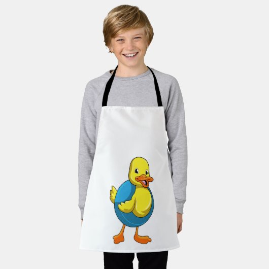 Duck in Swimming met Swim ring Schort (Gedragen)