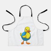 Duck in Swimming met Swim ring Schort (Voorkant)
