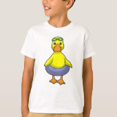 Duck in Swimming met Swim ring T-shirt (Voorkant)