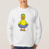 Duck in Swimming met Swim ring T-shirt (Voorkant)