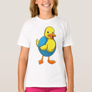 Duck in Swimming met Swim ring T-shirt