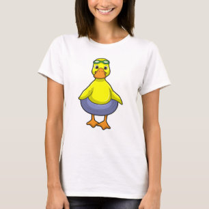 Duck in Swimming met Swim ring T-shirt