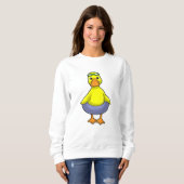 Duck in Swimming met Swim ring Trui (Voorkant volledig)