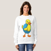 Duck in Swimming met Swim ring Trui (Voorkant volledig)