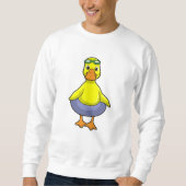 Duck in Swimming met Swim ring Trui (Voorkant)