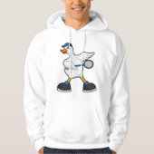 Duck in Tennis met Tennis racket & Pet Hoodie (Voorkant)