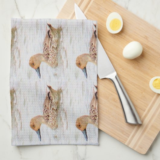 Duck in Water   Theedoek (Quarter Fold)