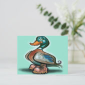 Duck in Work Boots Briefkaart (Staand voorkant)
