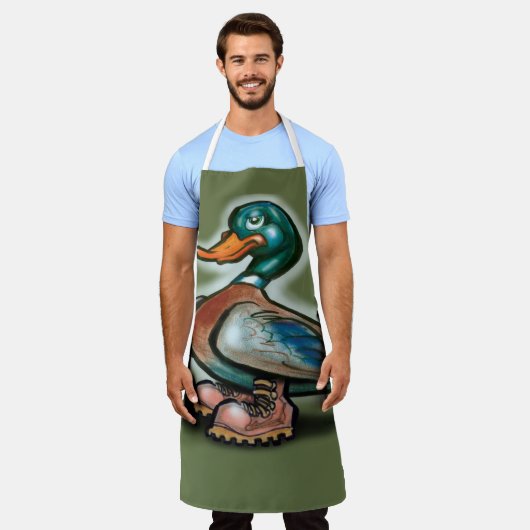 Duck in Work Boots Schort (Gedragen)