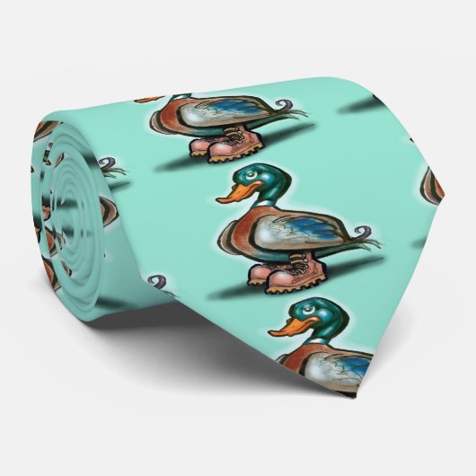 Duck in Work Boots Stropdas (Opgerold)