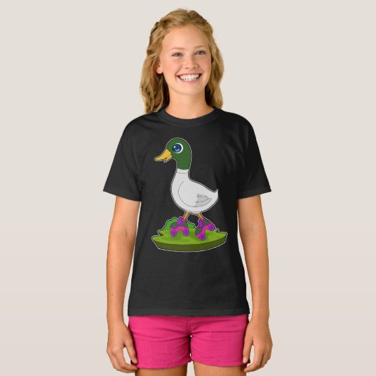 Duck Inline skating Roller schaatsen T-shirt (Voorkant volledig)