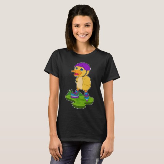 Duck Inline skating Roller schaatsen T-shirt (Voorkant volledig)