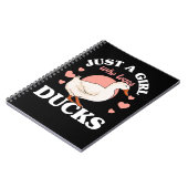 Duck is gewoon een meisje dat van Ducks Girls houd Notitieboek (Linkerzijde)