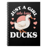 Duck is gewoon een meisje dat van Ducks Girls houd Notitieboek (Voorkant)