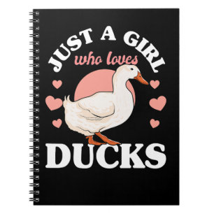 Duck is gewoon een meisje dat van Ducks Girls houd Notitieboek