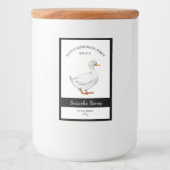 Duck Jerky Label Voedselcontainer Etiket (Voorkant)