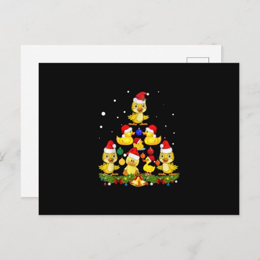 Duck kerstboom briefkaart (Voorkant / Achterkant)
