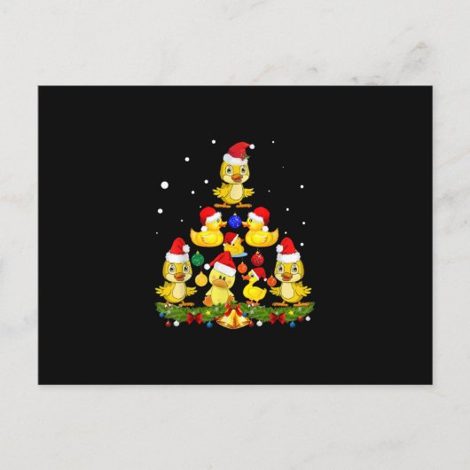 Duck kerstboom briefkaart (Voorkant)