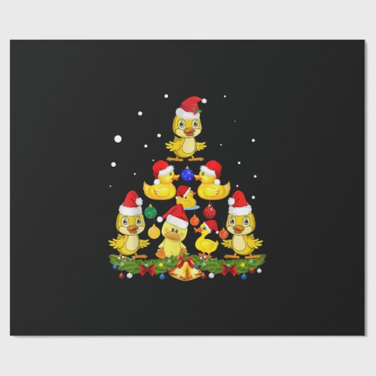 Duck kerstboom cadeaupapier (Vlak)