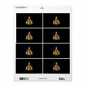 Duck kerstboom etiket (Full Sheet)