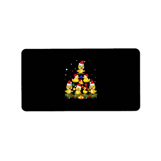 Duck kerstboom etiket (Voorkant)