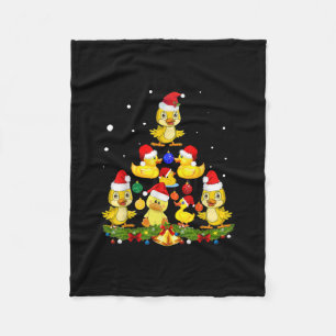Duck kerstboom fleece deken