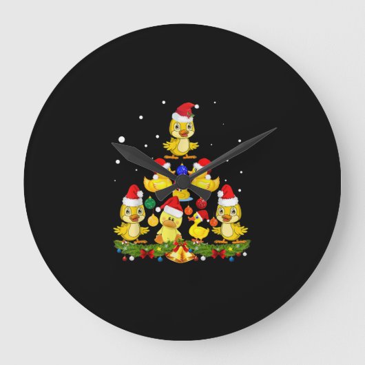 Duck kerstboom grote klok (Voorkant)