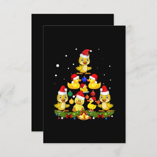 Duck kerstboom informatiekaartje (Voorkant / Achterkant)