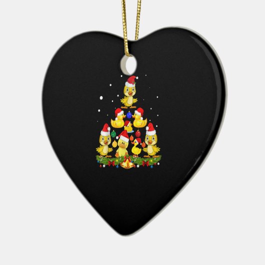 Duck kerstboom keramisch ornament (Links)