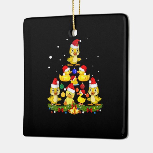 Duck kerstboom keramisch ornament (Links)
