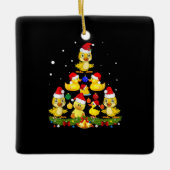 Duck kerstboom keramisch ornament (Voorkant)