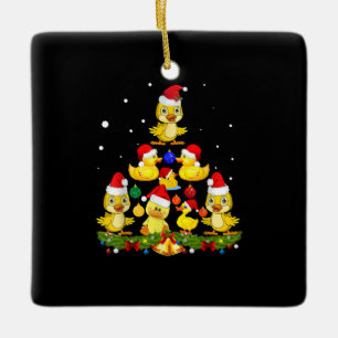 Duck kerstboom keramisch ornament