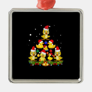 Duck kerstboom metalen ornament