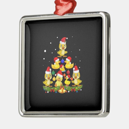 Duck kerstboom metalen ornament (Links)