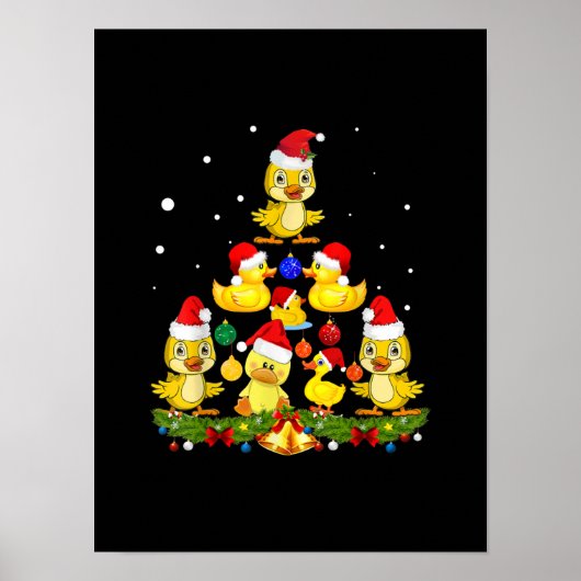 Duck kerstboom poster (Voorkant)