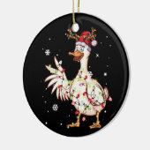 Duck Kerstboom Reindekerlampjes Keramisch Ornament (Links)