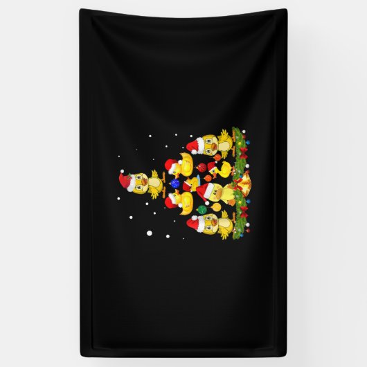 Duck kerstboom spandoek (Verticaal)