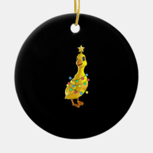 Duck kerstboom T Lights Decor Star-cadeaus Keramisch Ornament