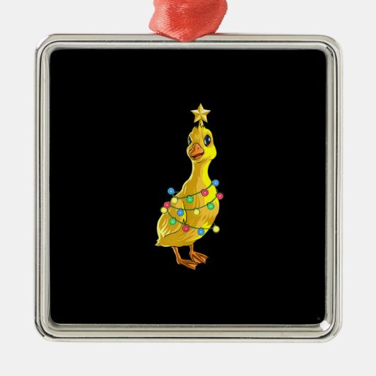 Duck kerstboom T Lights Decor Star-cadeaus Metalen Ornament (Voorkant)