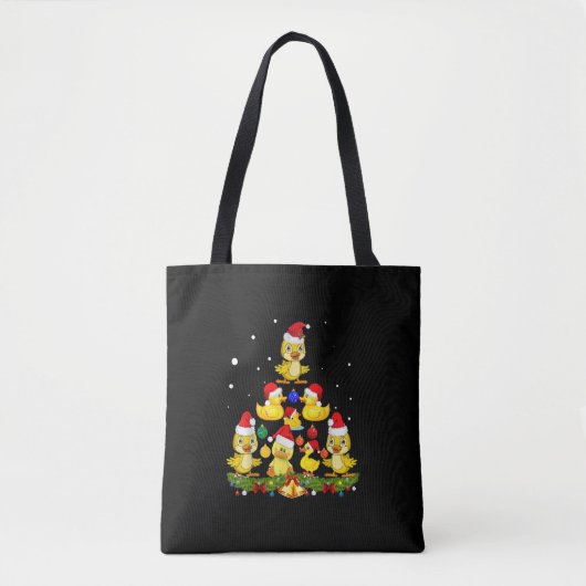 Duck kerstboom tote bag (Voorkant)